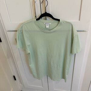 Athleta True Cotton Mint Tint Green Short Sleeve Tee Size Large